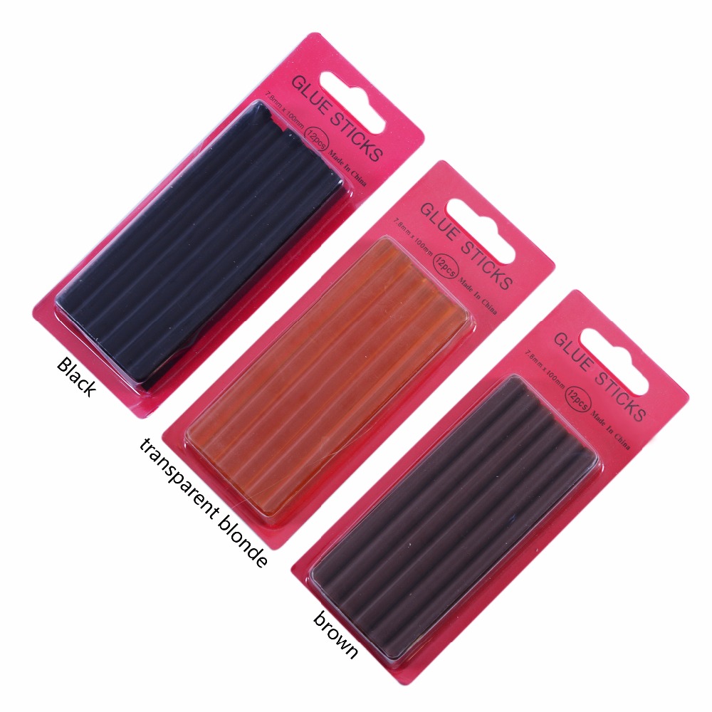 12 pçs/lote 0.7*10 cm bastões  - Glue Gun Hair avaliação e preço